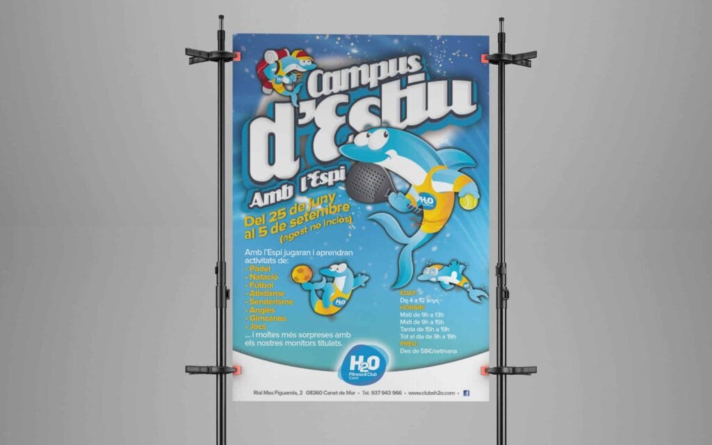 Personaje de la mascota del H2O creado por Mariona Agency