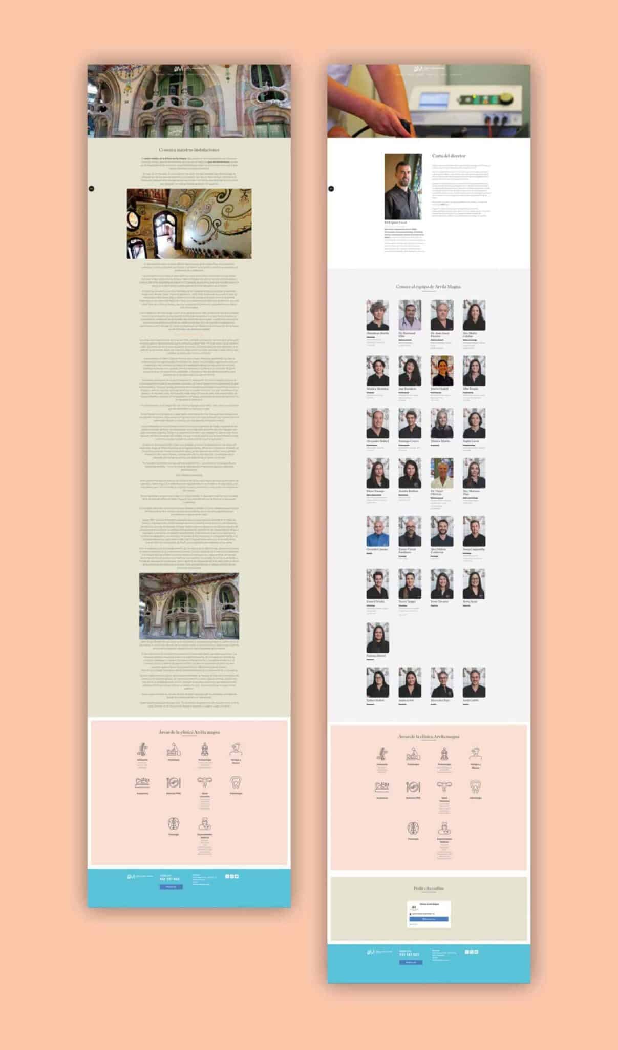 Versión responsive del sitio de Arvila Magna, diseño Mariona Agency