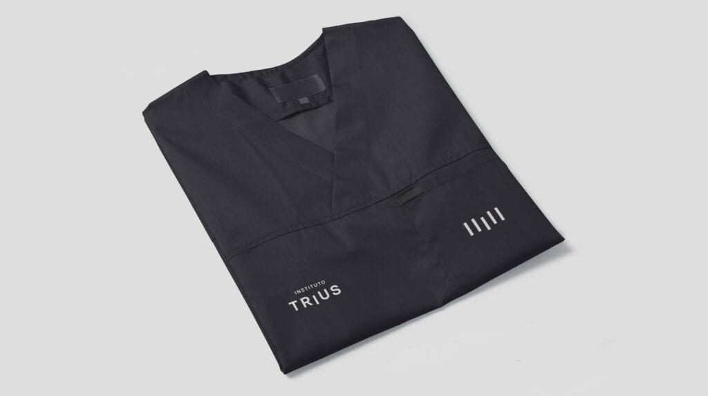 Aplicación de la marca Instituto Trius en textil, proyecto de Mariona Agency