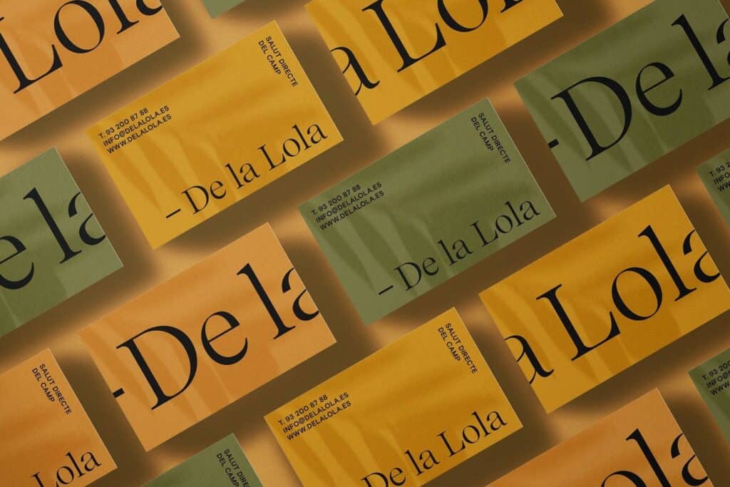 Logotipo y sistema gráfico de De la Lola diseñado por Mariona Agency