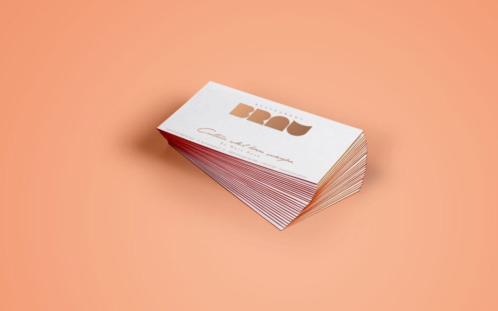 Tarjetería corporativa de Brau firmada por Mariona Agency