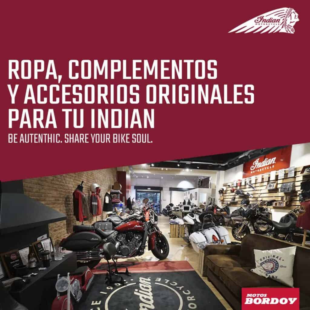 Pieza de campaña de ropa y accesorios Indian para Motos Bordoy
