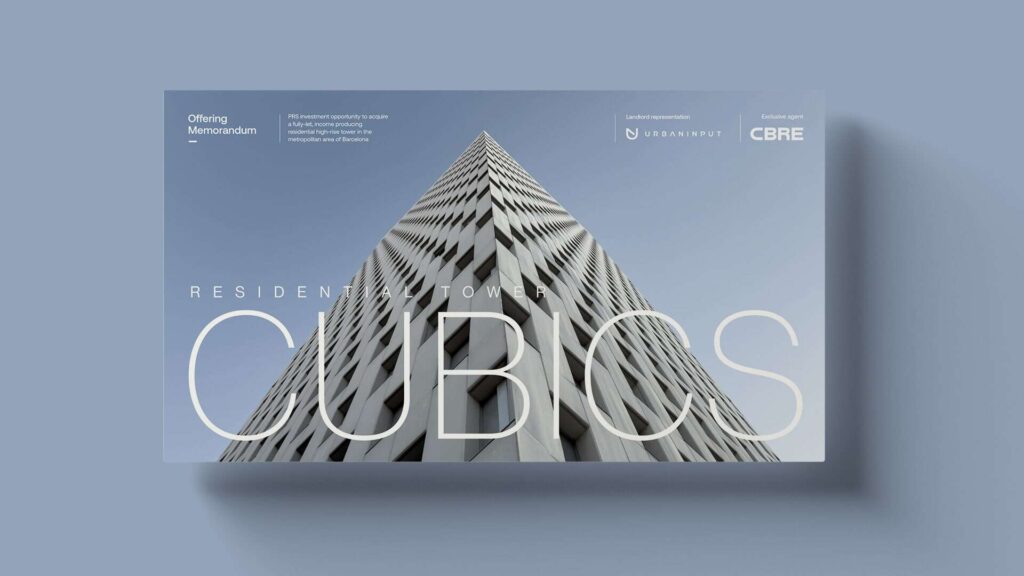 Offering Memorandum de CBRE diseñado y maquetado por Mariona Agency