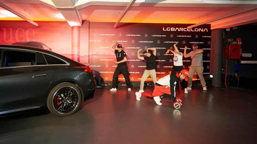 Escenografía del evento Mercedes-Benz Boutique diseñada por Mariona Agency