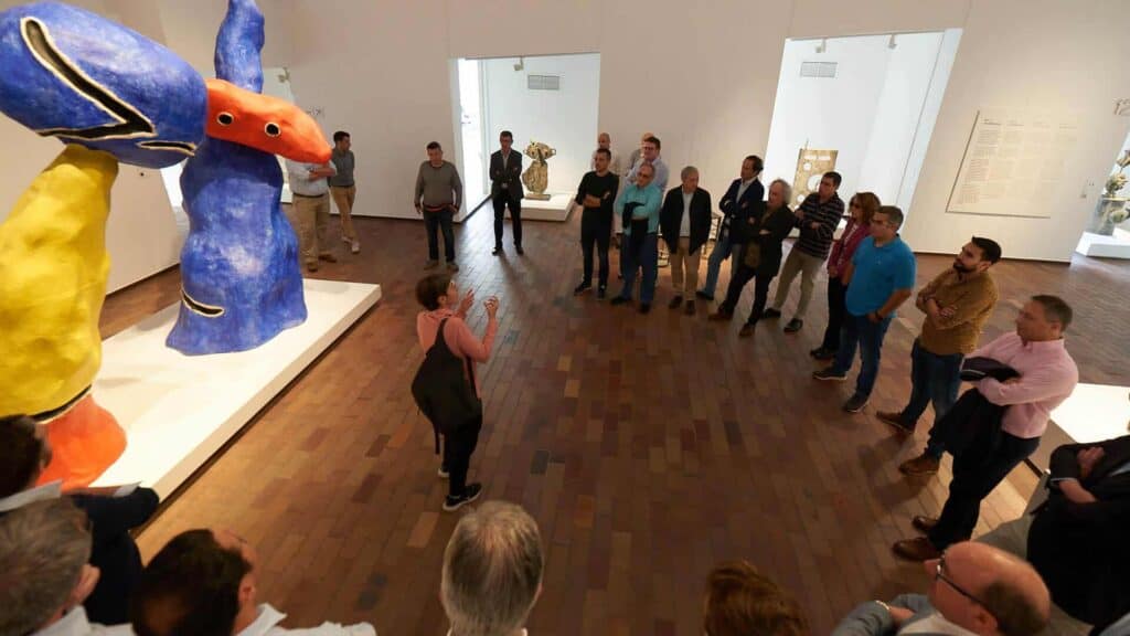 Recepción de invitados en la Fundació Miró para el evento de NTT Data