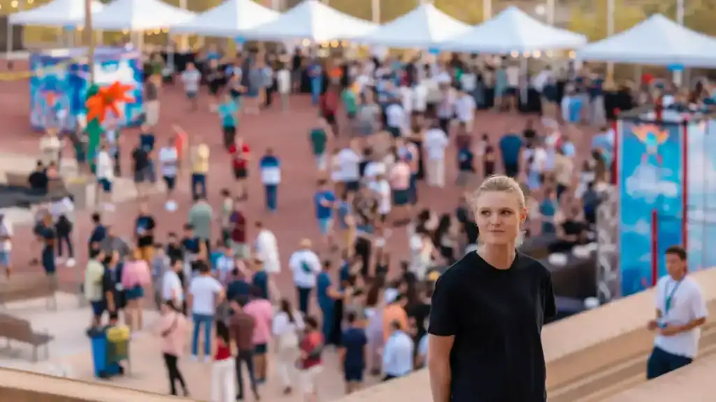 Público de NTT DATA disfrutando del festival corporativo creado por Mariona Agency