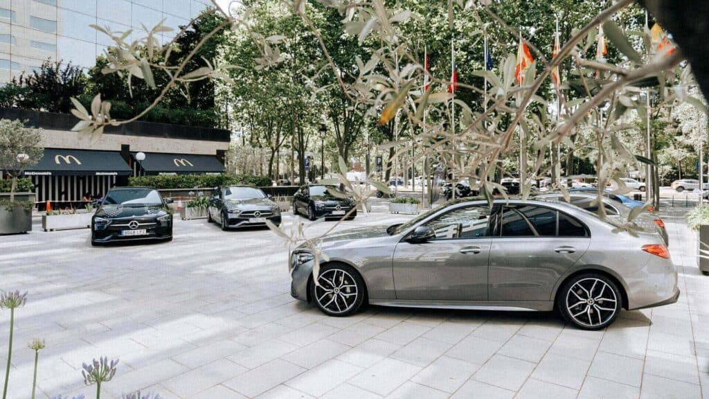 Escenografía del test drive del Mercedes-Benz Clase C en Barcelona