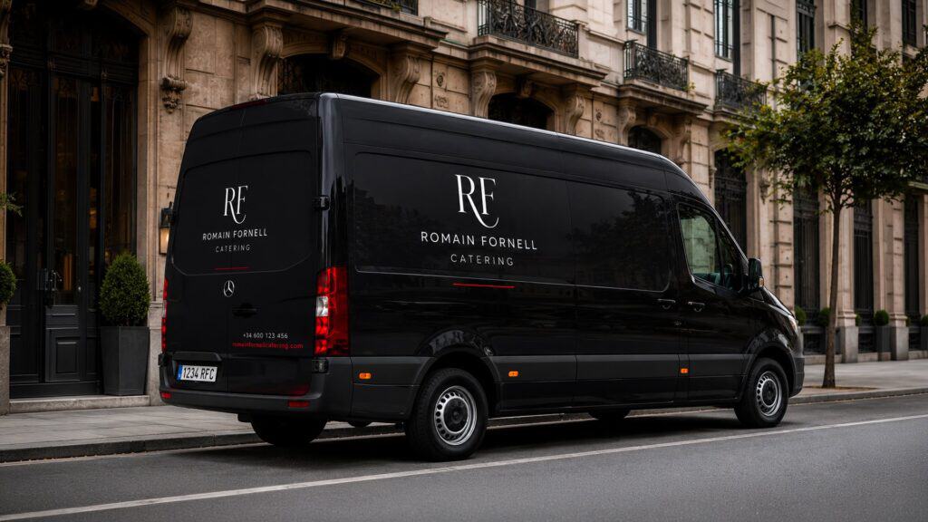 Logotipo del catering de Romain Fornell diseñado por Mariona Agency