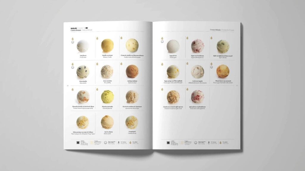 Material editorial de helados artesanos Sandro Desii por Mariona Agency