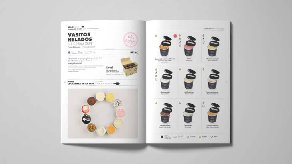 Aplicación tipográfica del proyecto editorial de Sandro Desii por Mariona Agency