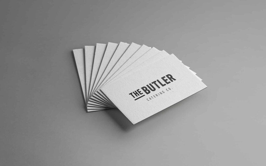 Marca The Butler aplicada a soportes por Mariona Agency