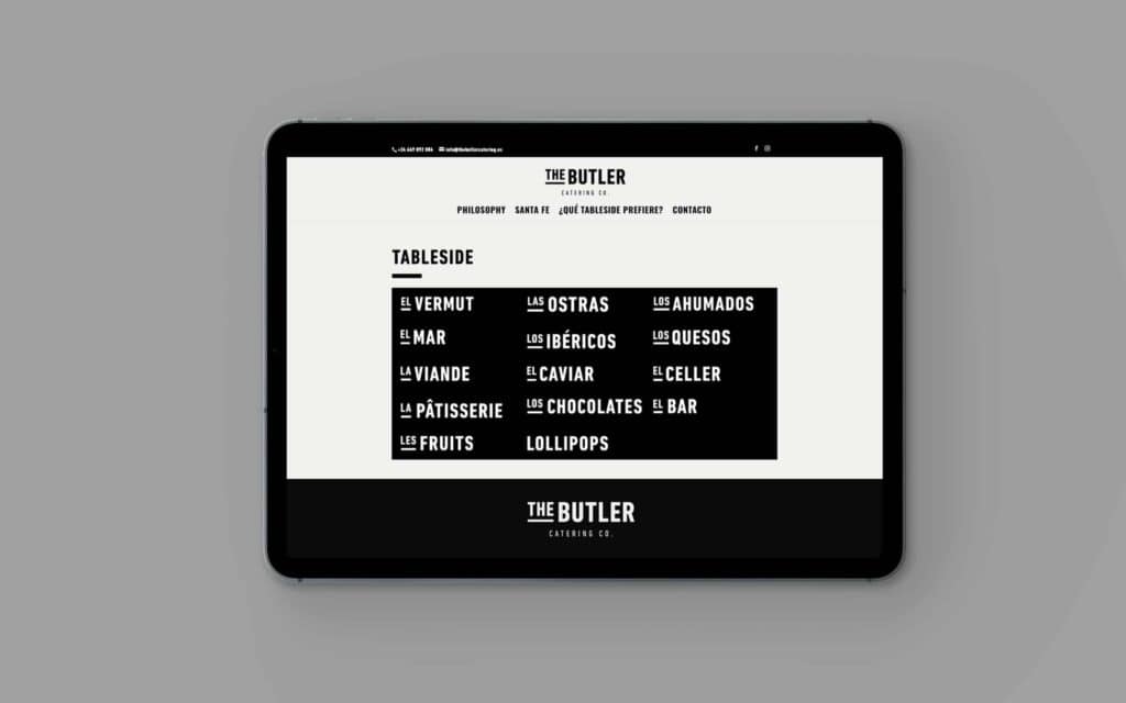 Detalle de identidad de The Butler elaborado por Mariona Agency