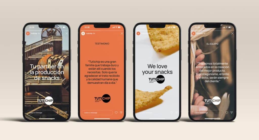 Recurso gráfico de marca de Tutichip creado por Mariona Agency