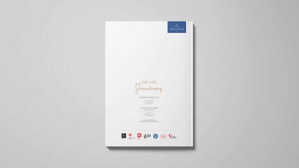 Cierre del catálogo de Villeroy & Boch compuesto por Mariona Agency