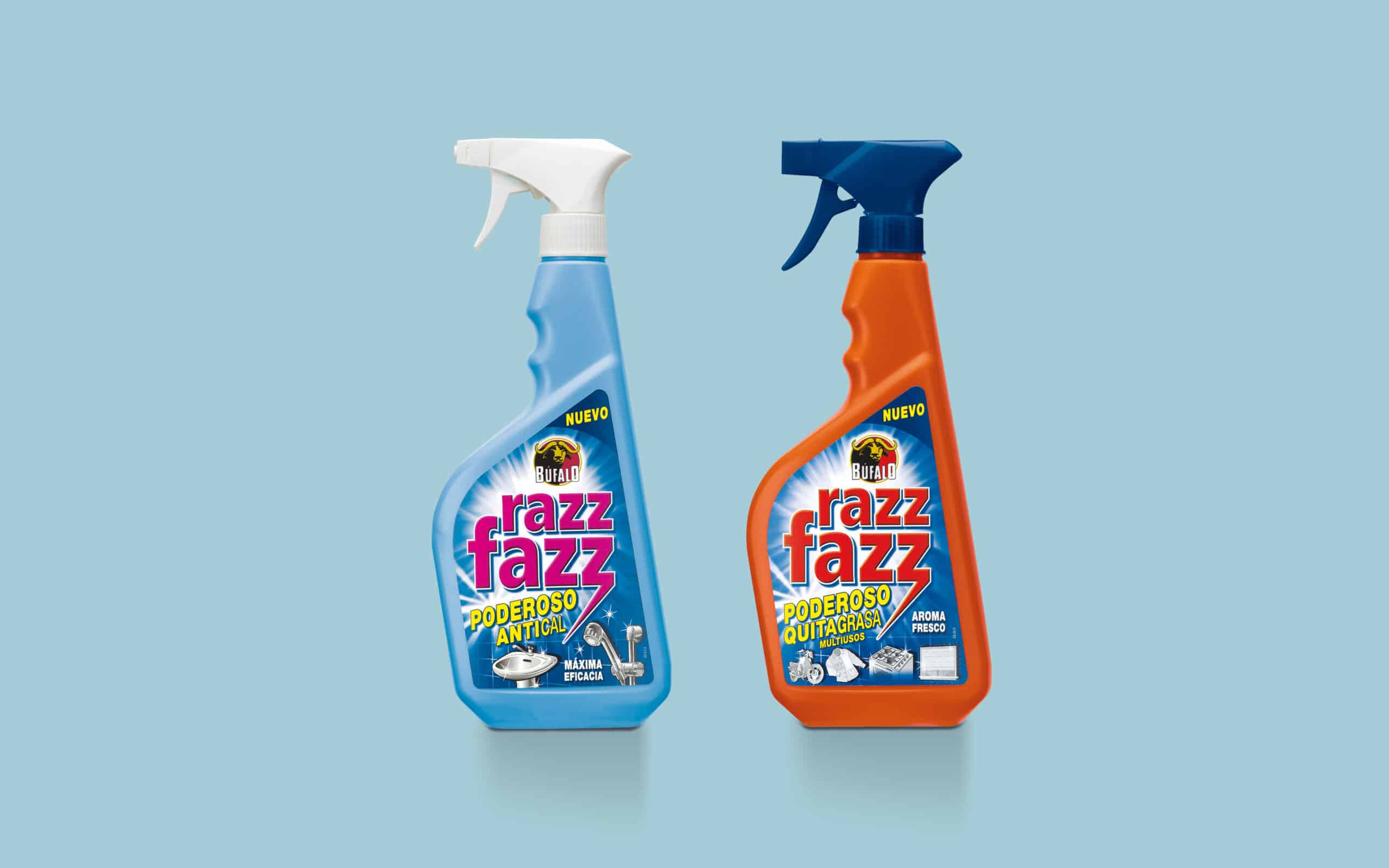 Packaging de la gama de cuidado del calzado Búfalo, diseño de Mariona Agency