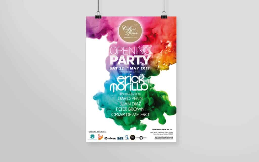 Carta de Café del Mar Barcelona diseñada por Mariona Agency