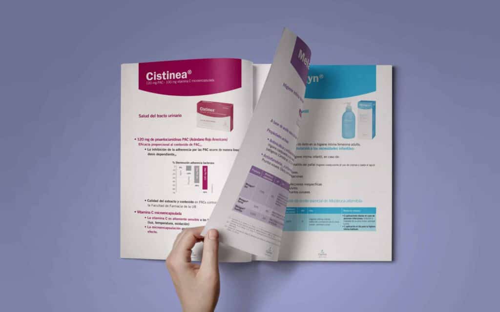 Packaging de Orsadin para Gynea, obra de Mariona Agency