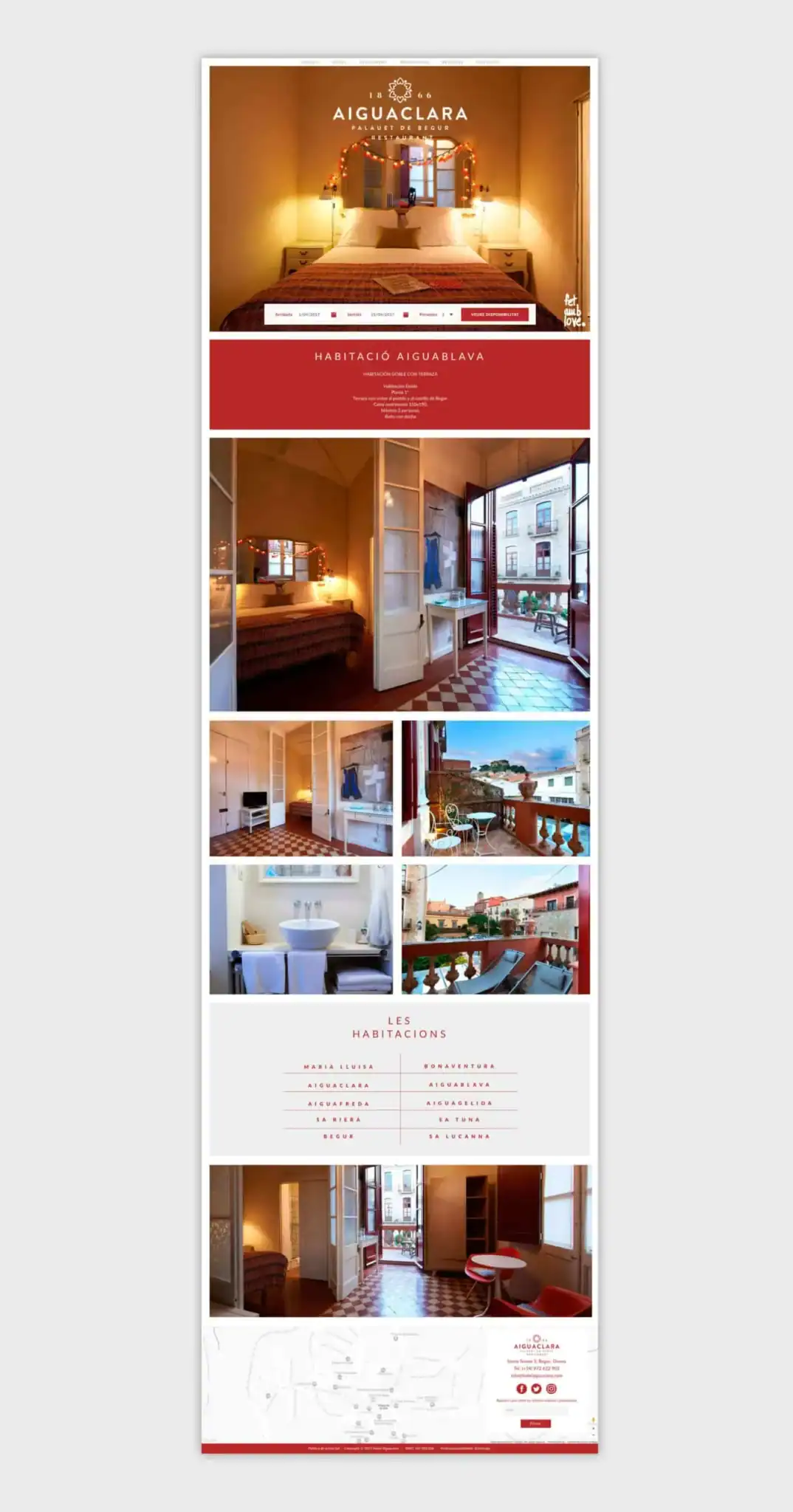 Aplicación de la marca del Hotel Aiguaclara, rebranding de Mariona Agency