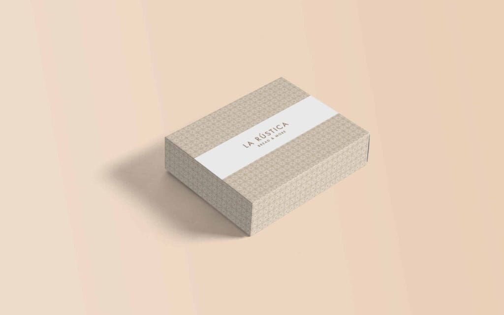 Cajas de La Rústica con el packaging de Mariona Agency