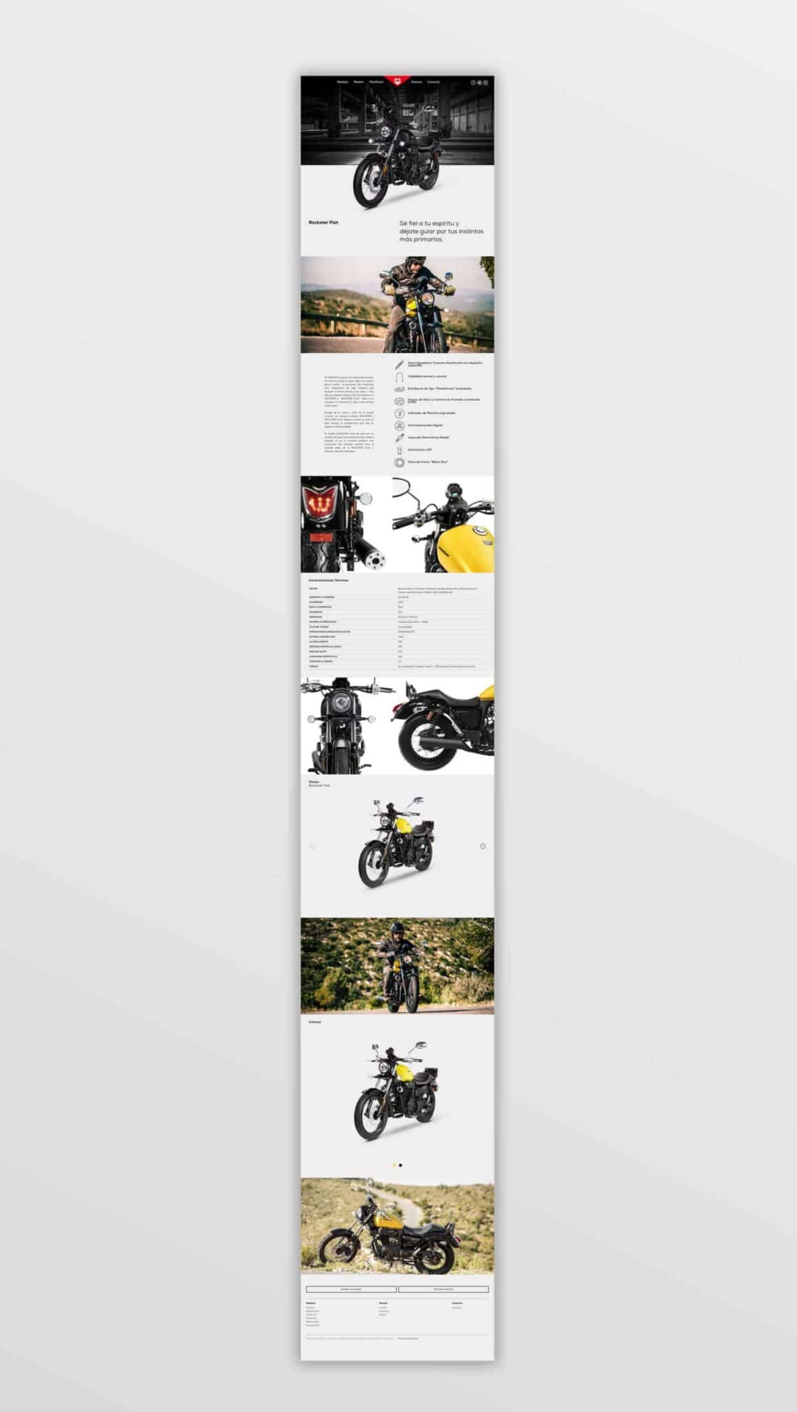 Modelo de moto Macbor fotografiado para la web por Mariona Agency
