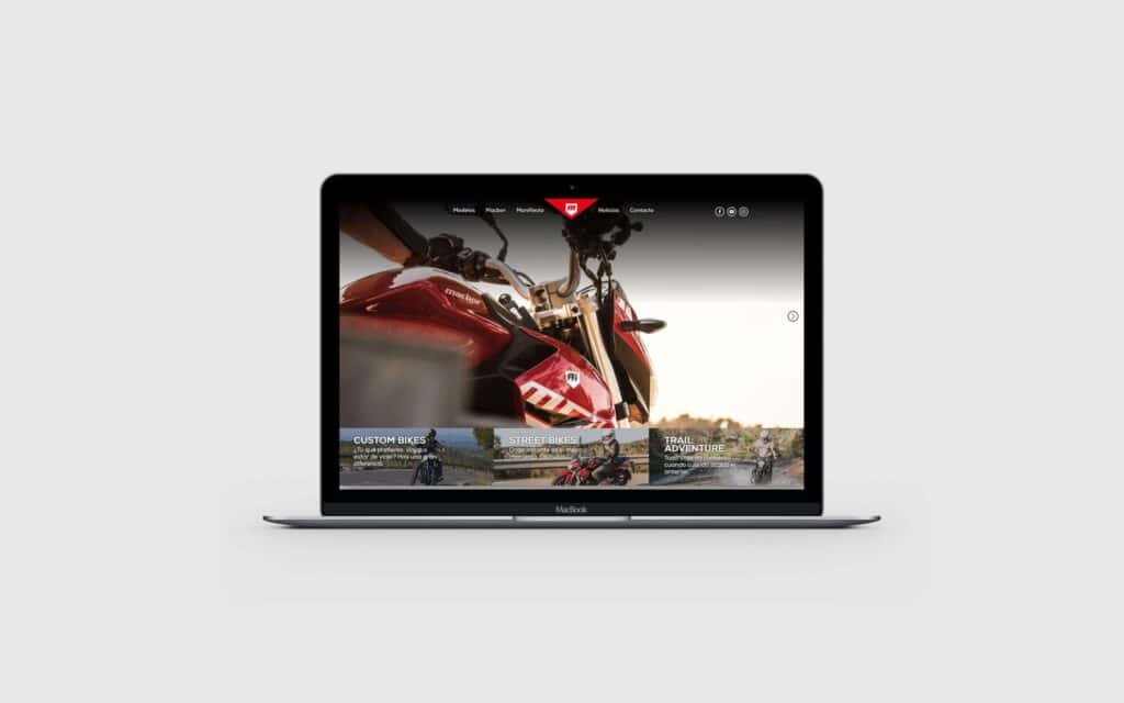 Diseño digital de la marca de motocicletas Macbor