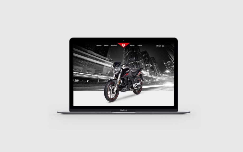 Página web de motocicletas Macbor diseñada por Mariona Agency
