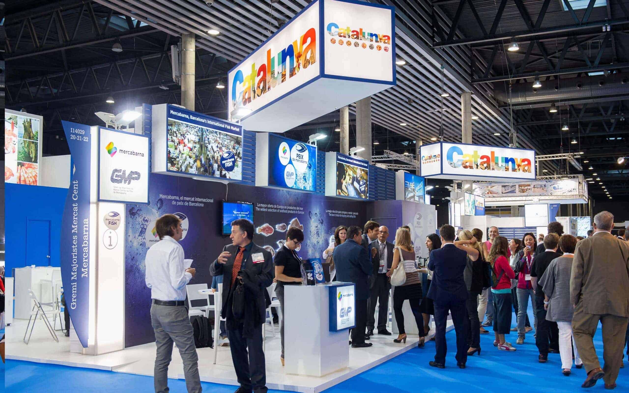 Espacio expositivo de Mercabarna en Seafood Expo Global creado por Mariona Agency