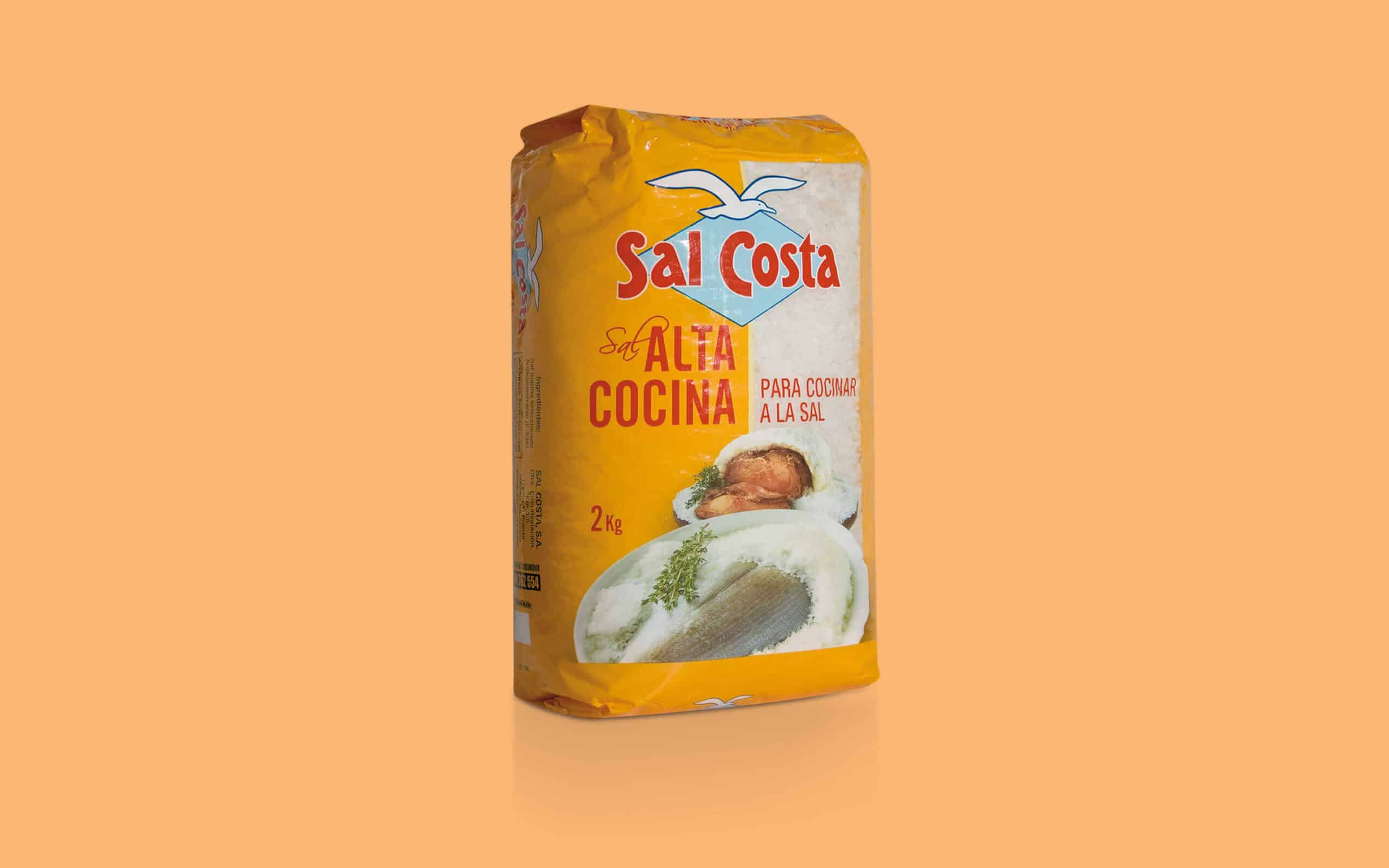 Packaging de Sal Costa aplicado en el lineal