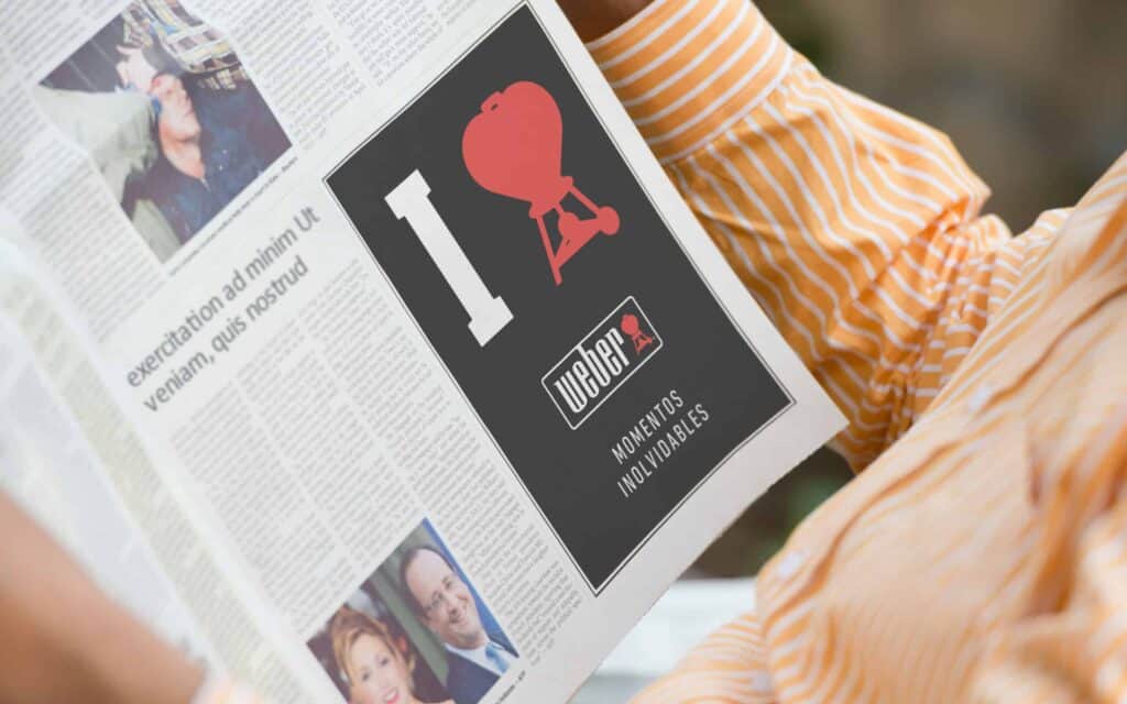 Contenido visual de la comunicación de Weber en redes sociales por Mariona Agency