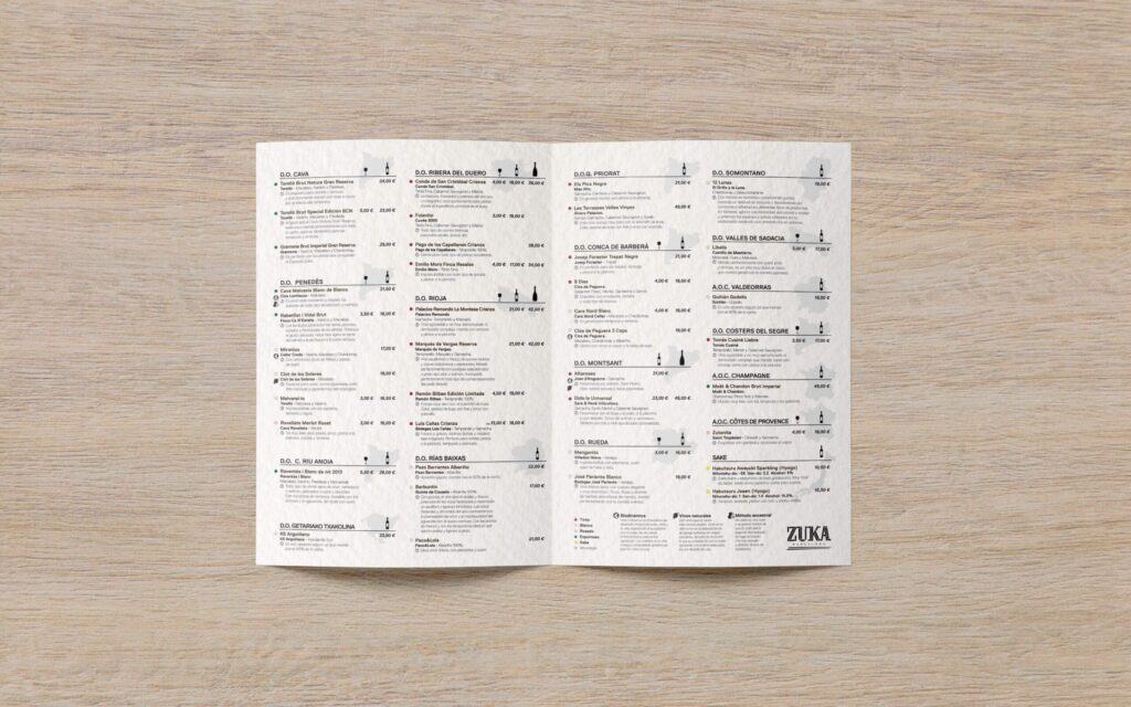 Sistema visual del restaurante Zuka concebido por Mariona Agency