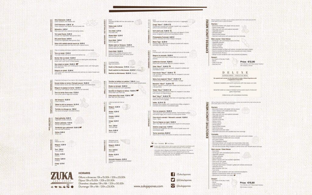 Universo visual del restaurante Zuka construido por Mariona Agency