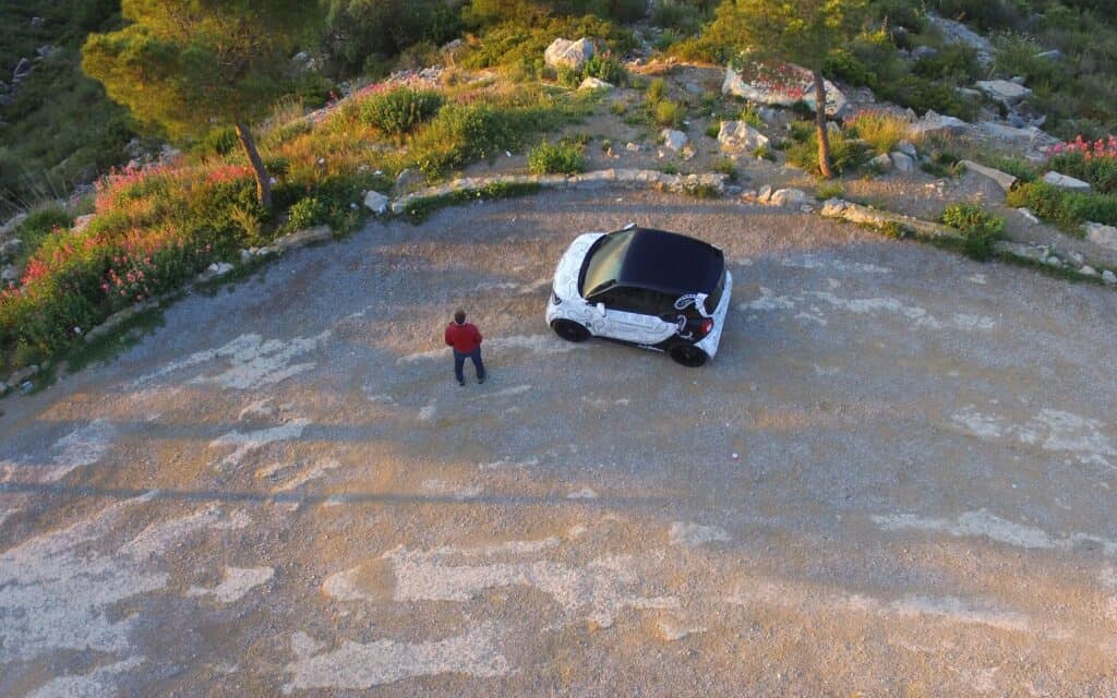 Vista aérea del smart con el encaje de Jordi Dalmau en un mirador