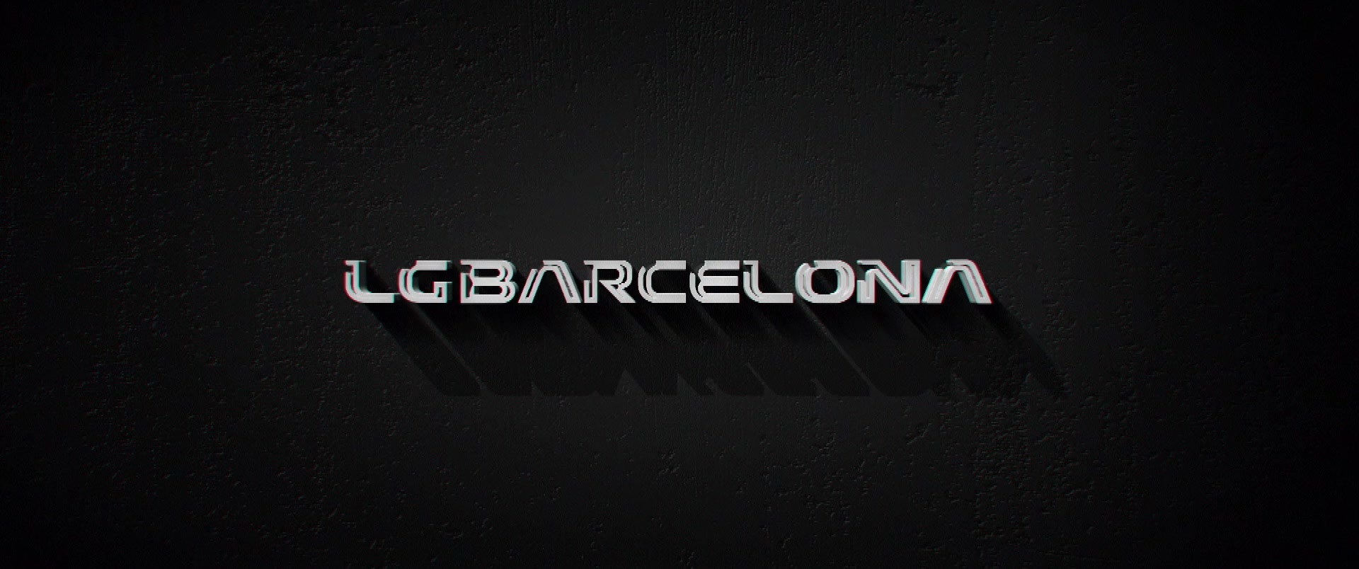 El logotipo de LG Barcelona en metal sobre fondo negro