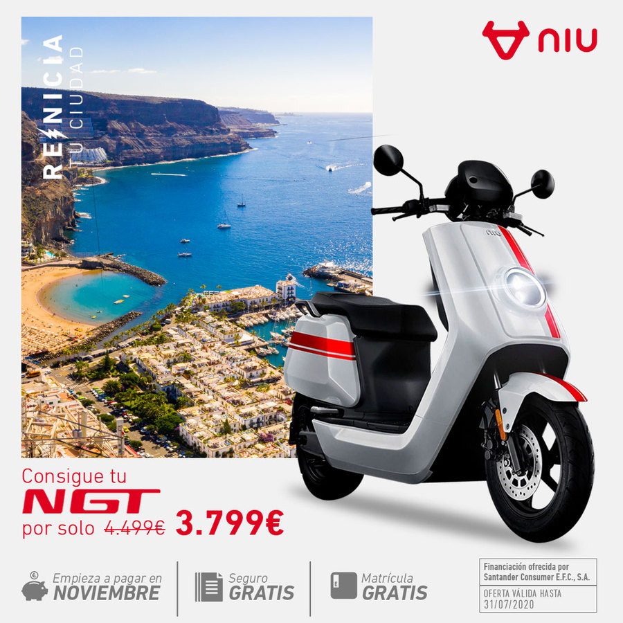 Post de NIU «Reinicia»: un scooter eléctrico en Canarias