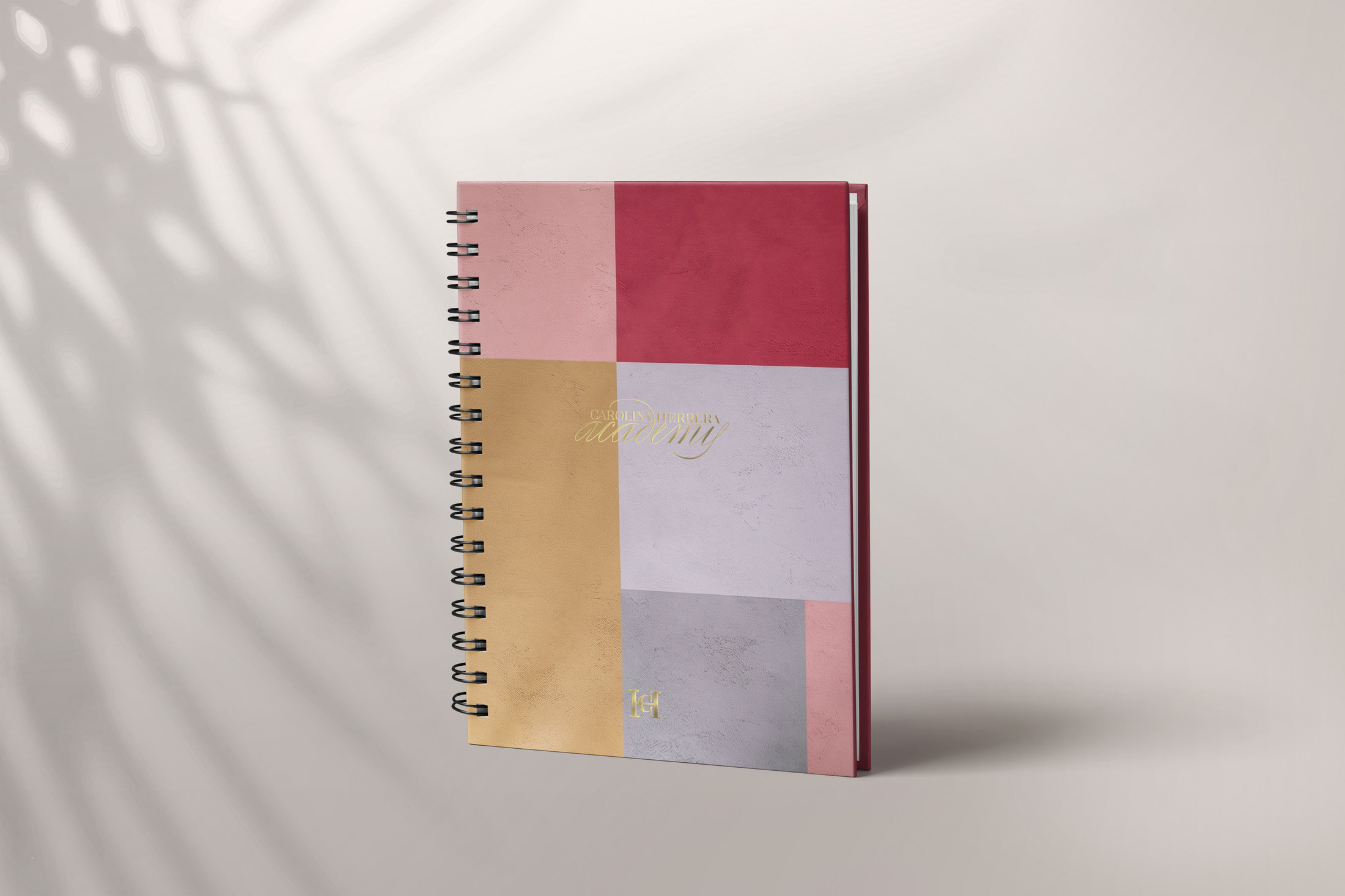 Recreación: el notebook del seminario con la portada de bandas de color