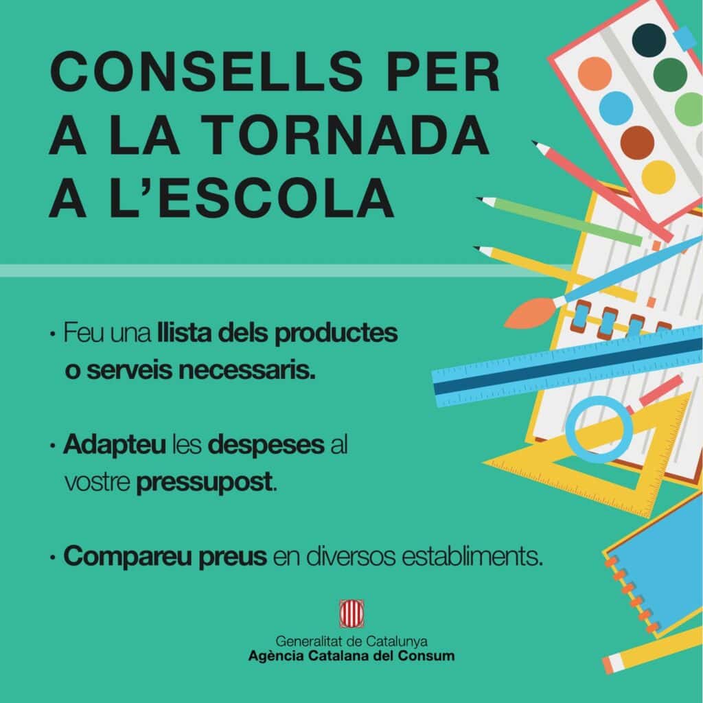 Publicación con consejos para la vuelta al cole, diseño de Mariona Agency