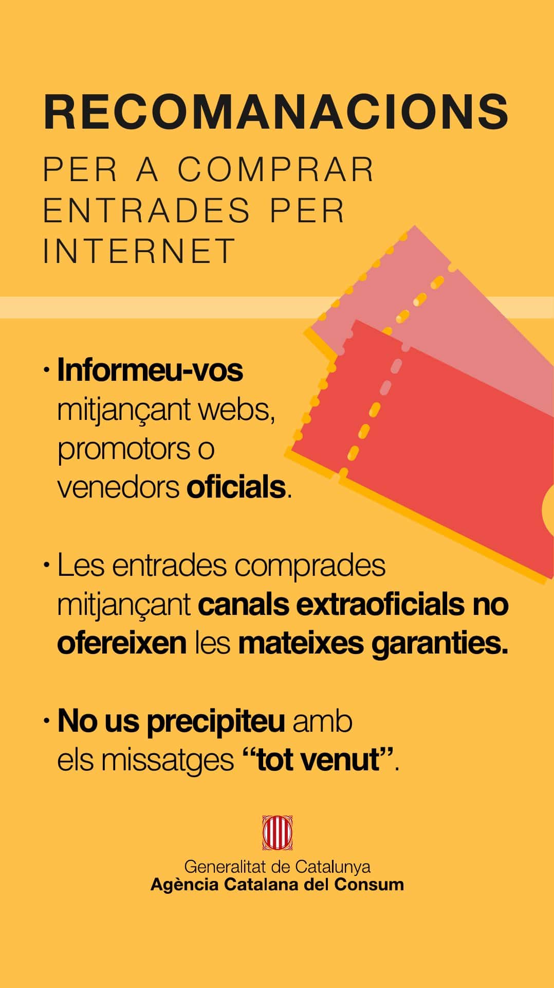 Historia de Instagram con recomendaciones para comprar entradas por internet