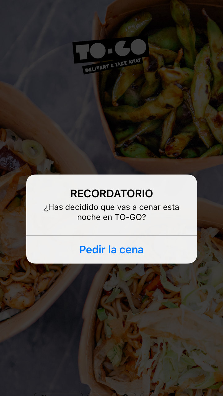 Story de TO-GO con el aviso: ¿has decidido qué vas a cenar esta noche?
