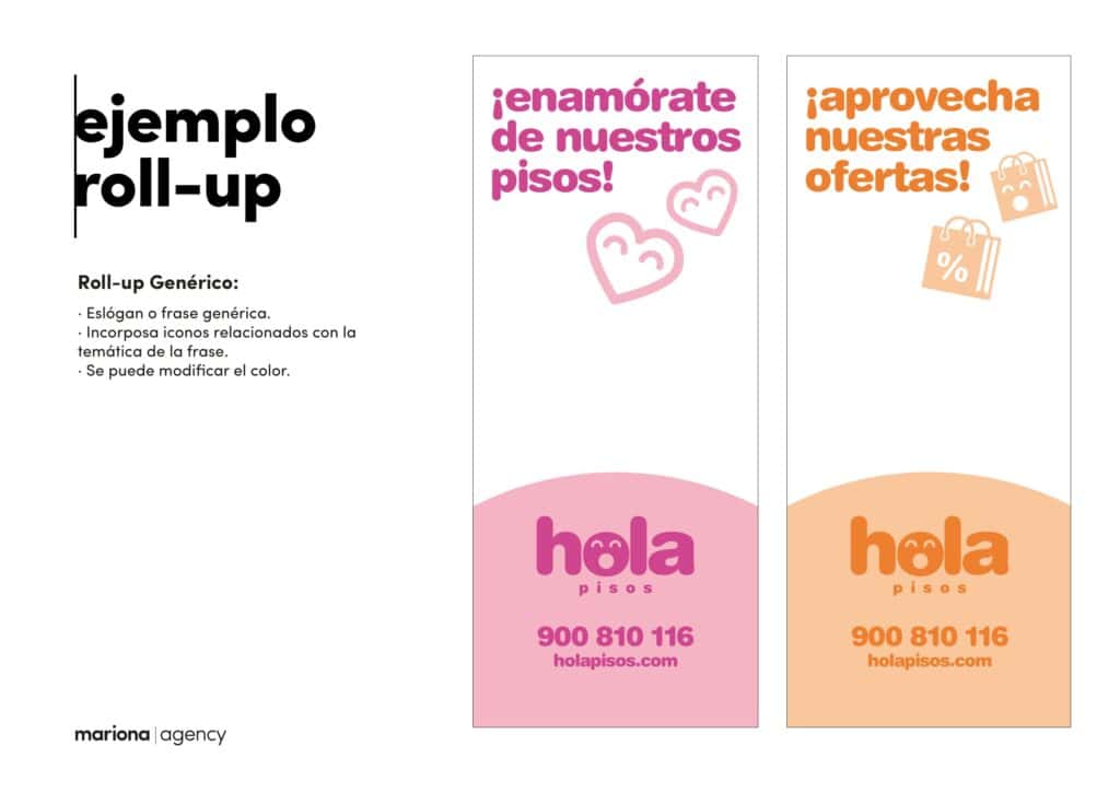 Roll-ups de Hola Pisos: enamórate de nuestros pisos y aprovecha nuestras ofertas
