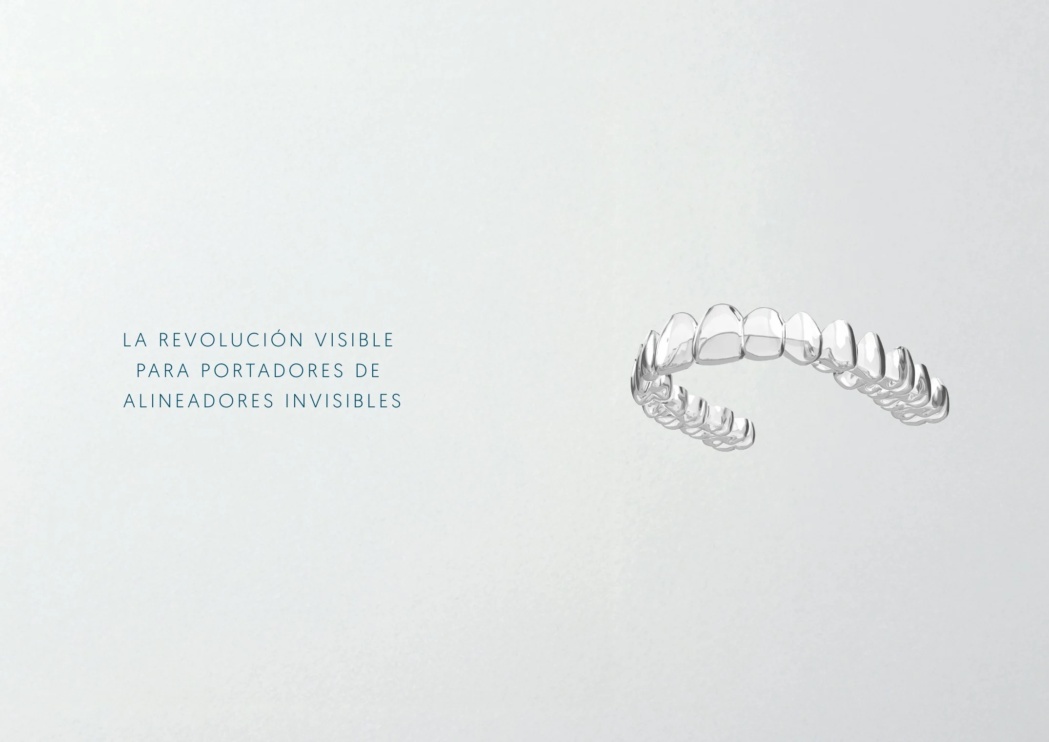 Folleto de Lacer Aligner: La revolución visible para portadores de alineadores invisibles