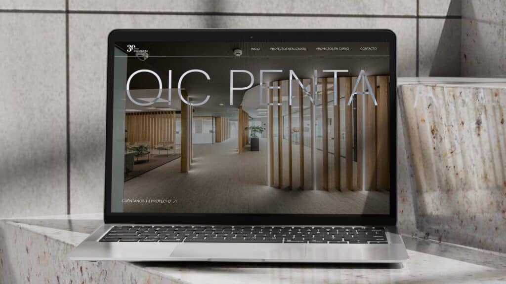 Portada de la web de OIC Penta en un portátil