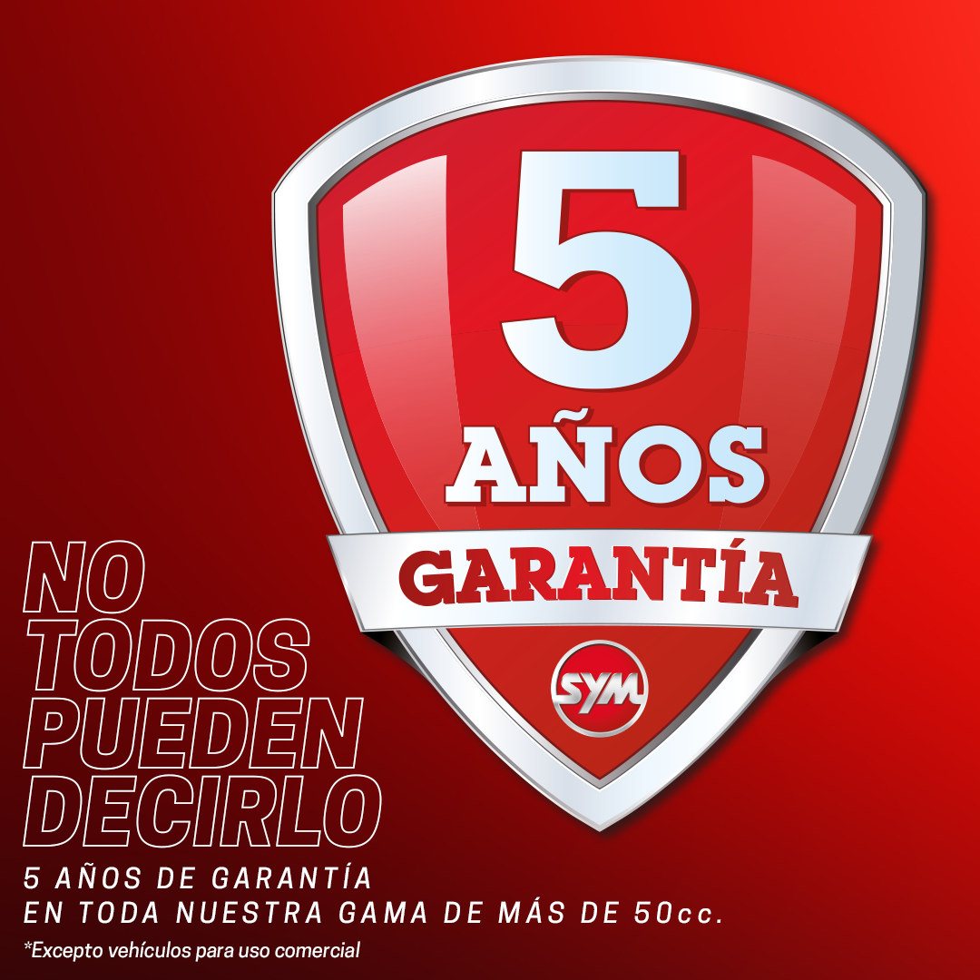 Escudo de cinco años de garantía de SYM: «No todos pueden decirlo»