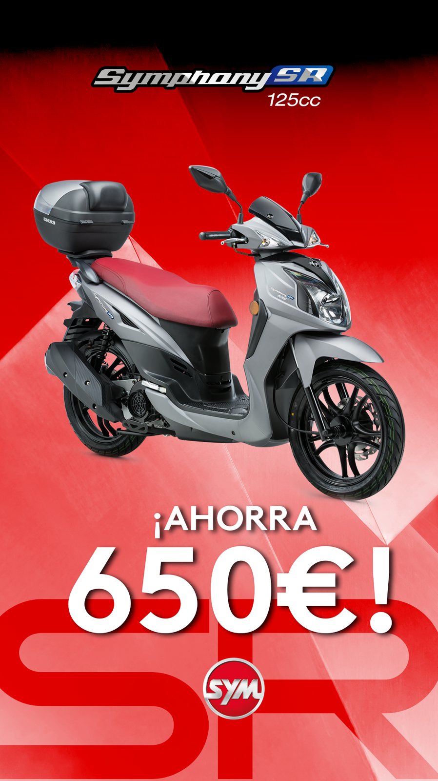 Story roja de la campaña del Symphony SR 125 de SYM