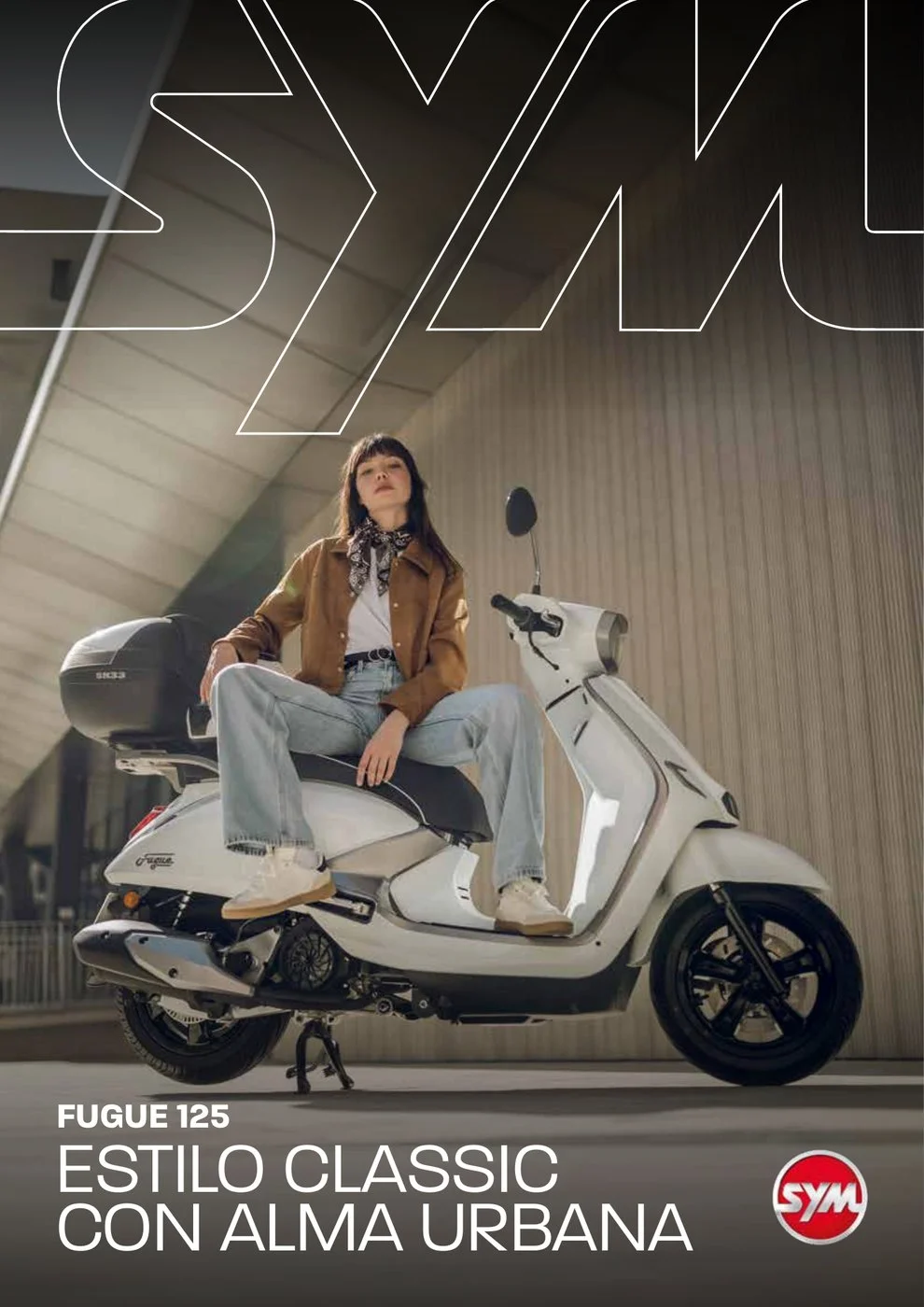 Portada del catálogo de 2025 del Fugue 125: «Estilo classic con alma urbana»