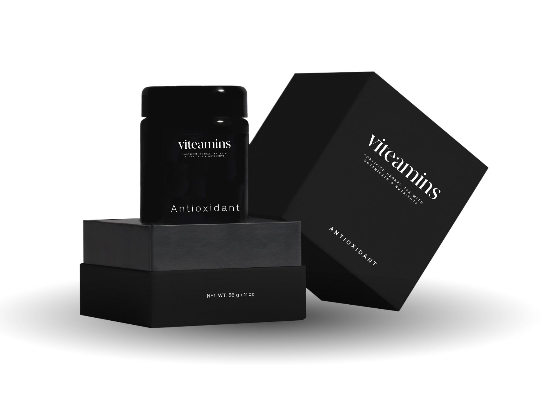 Tarro individual viteamins Antioxidant con su estuche negro