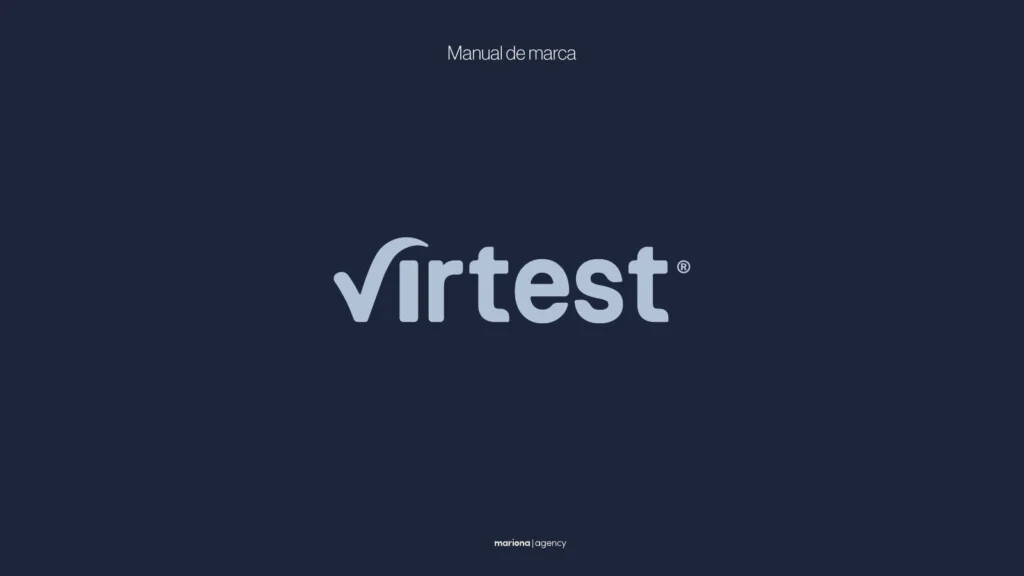 Portada del manual de marca de Virtest