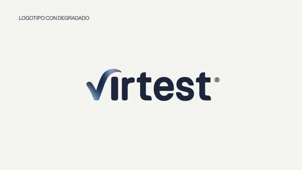 Manual de Virtest: el logotipo con degradado