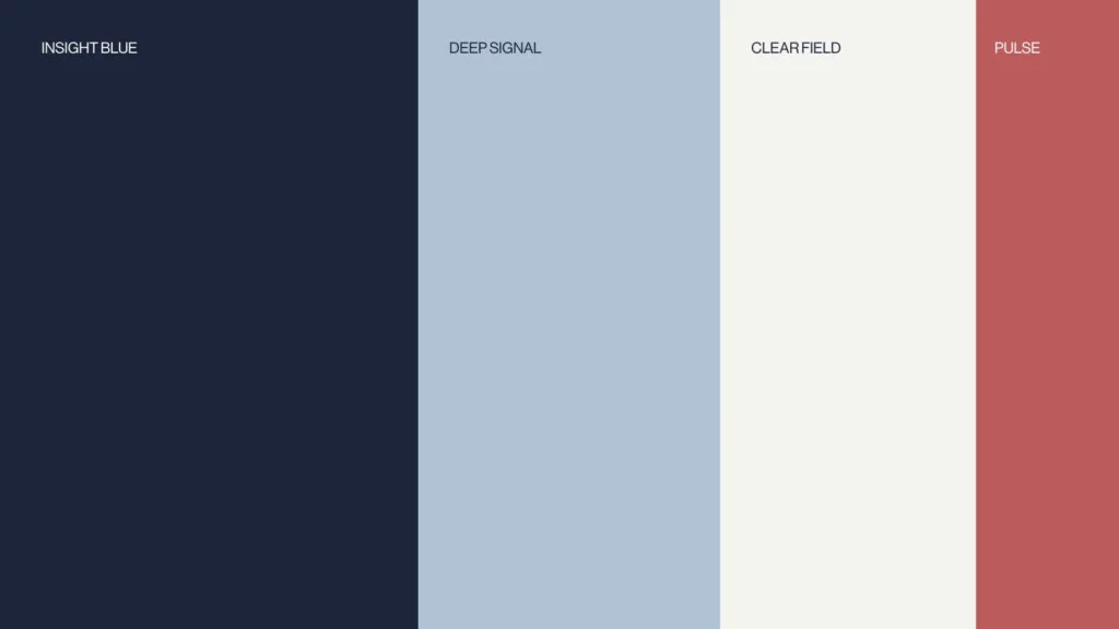 Manual de Virtest: la paleta cromática, Insight Blue, Deep Signal, Clear Field y Pulse