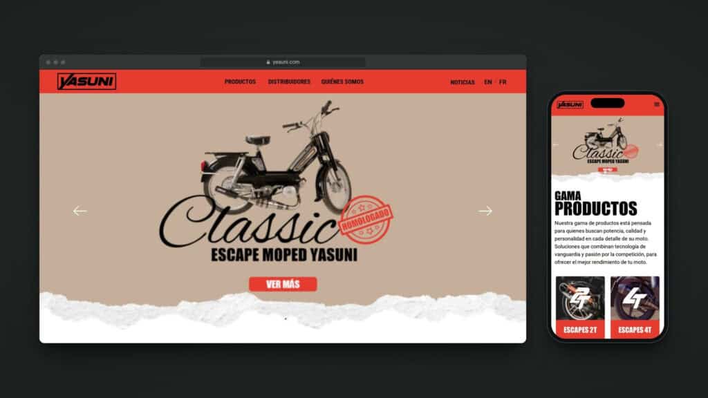 Home de la web de Yasuni en un navegador y en un móvil