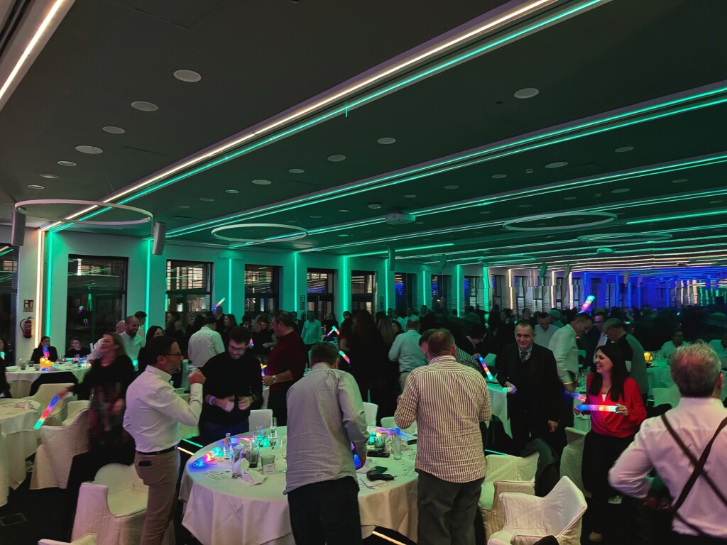 A DJ party to close the gala dinner at the Adam Foods convention